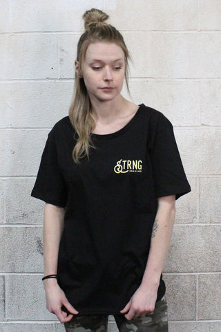 STRONG COFFEE oversize tee for woman black 