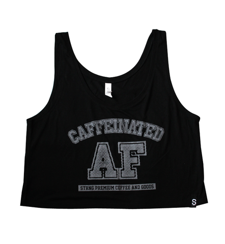 Caffeinated AF Flowy Boxy Crop Tank